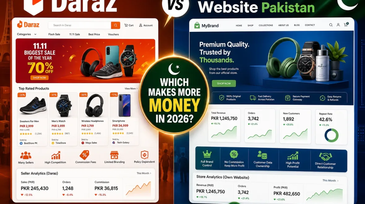 Daraz Vs Own Ecommerce Website: Which Makes More Money In Pakistan 2026?
