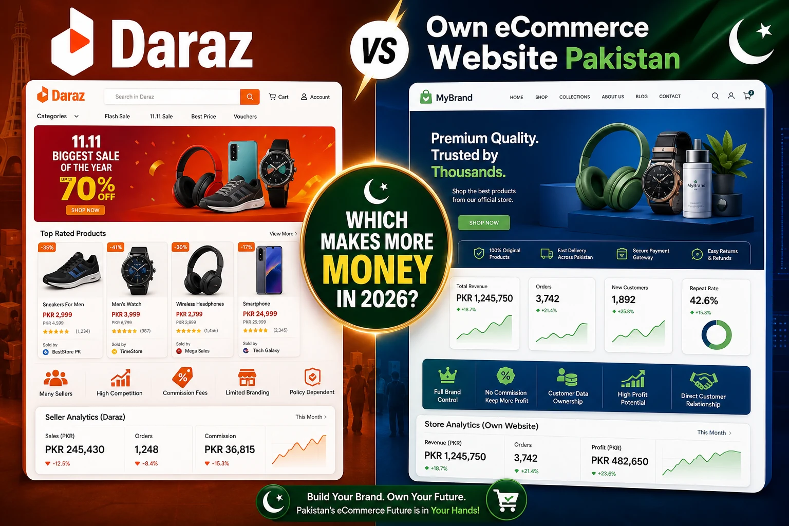 Daraz Vs Own Ecommerce Website: Which Makes More Money In Pakistan 2026?