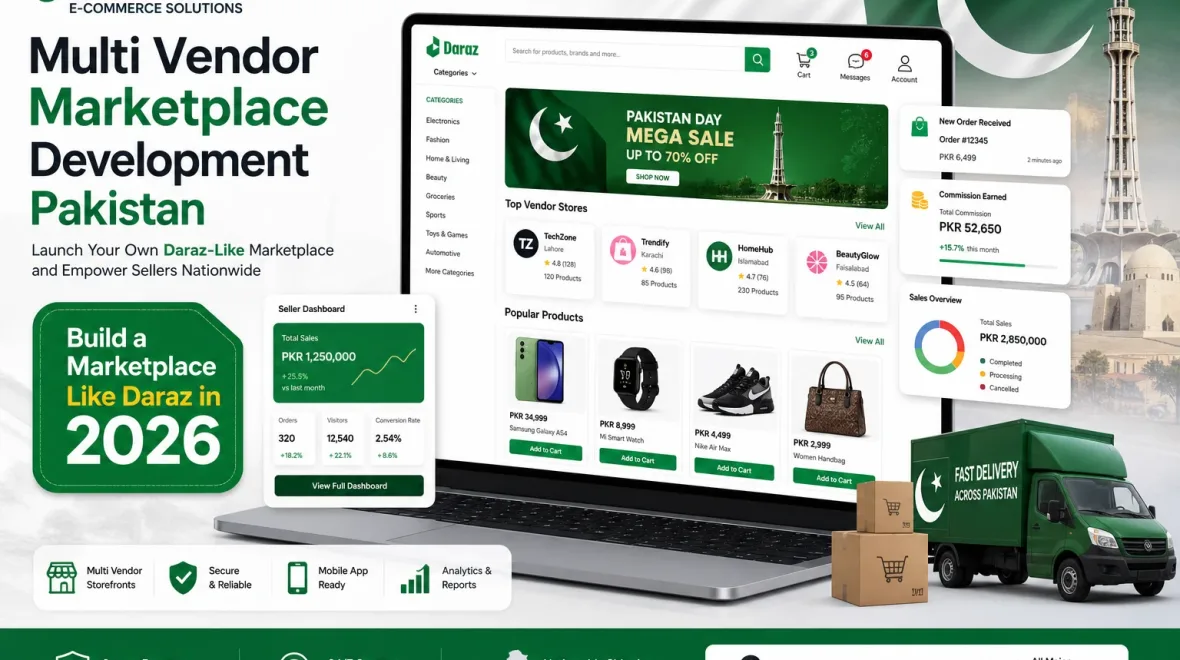 Multi Vendor Marketplace Development Pakistan 2026 | Build Like Daraz