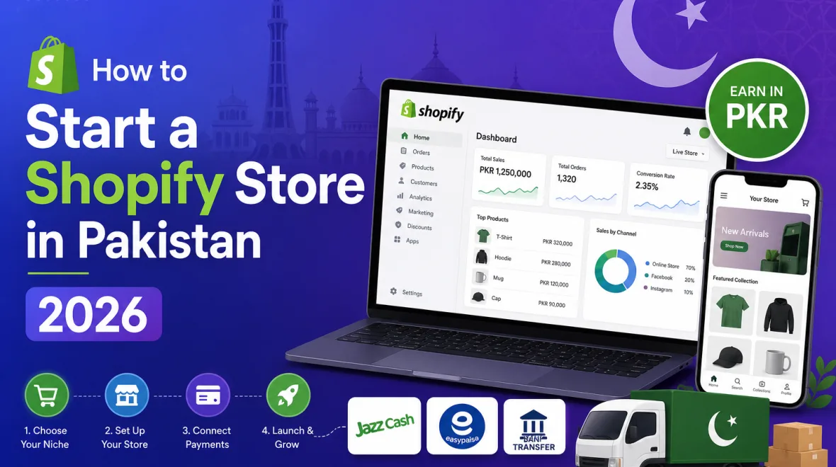 How To Start Shopify Store Pakistan 2026 | Complete Setup Guide (Step-By-Step)