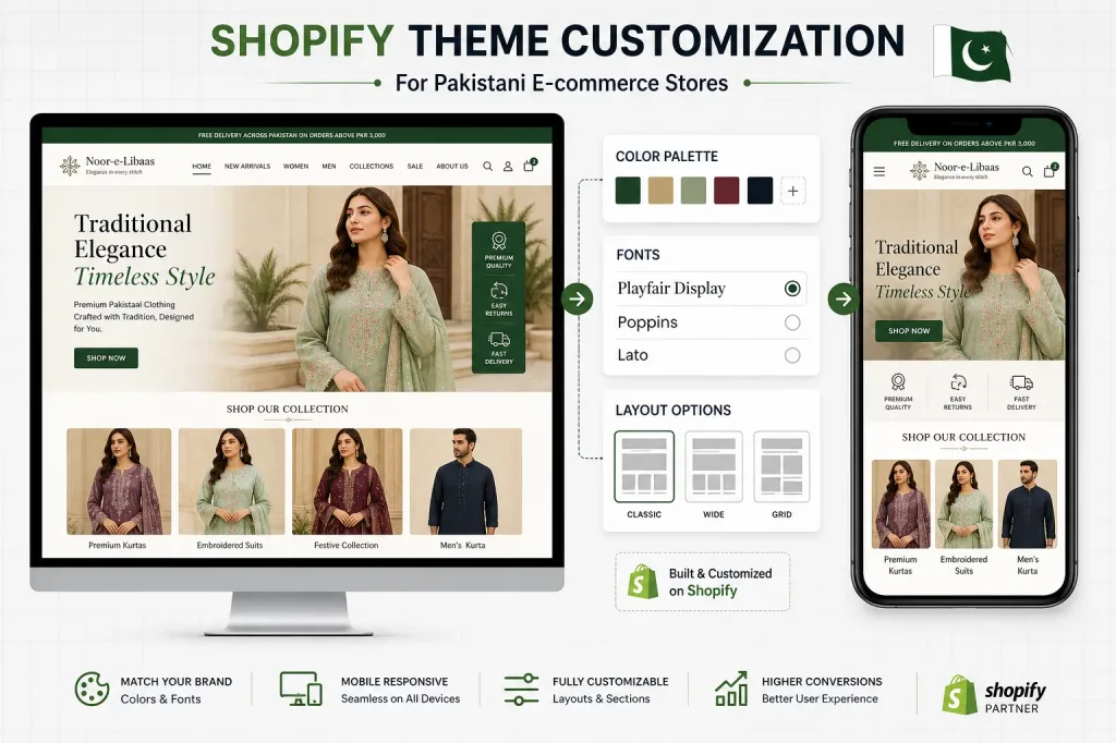 Shopify Theme Customization For Pakistan Store - Mobile Responsive Design